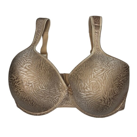 ⭐ NWT Q-T Intimates Seamless Rose Jacquard Bra • Warm Beige • Multi-Size ⭐ - Picture 1 of 7